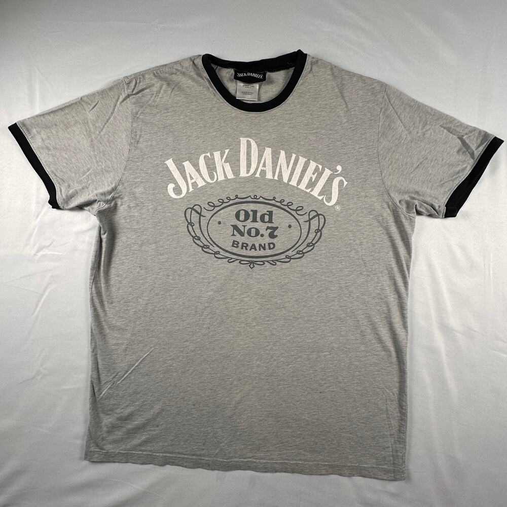 Vintage 2003 Jack Daniels Old No 7 Ringer T Shirt Mens XL